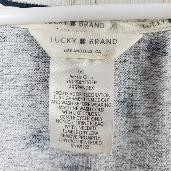 Lucky Brand Tank Top Grey Blue Size Large - Picture 3 of 8